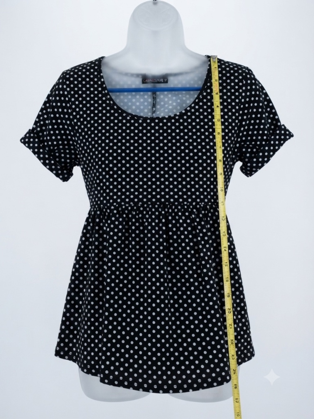 CandyCouture Made in Canada Polka Dot Peplum Top [M]